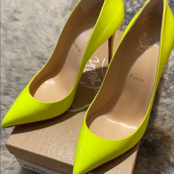 RARE Christian Louboutin Pigalle Fluo Neon. In good condition worn twice - Picture 5 of 8
